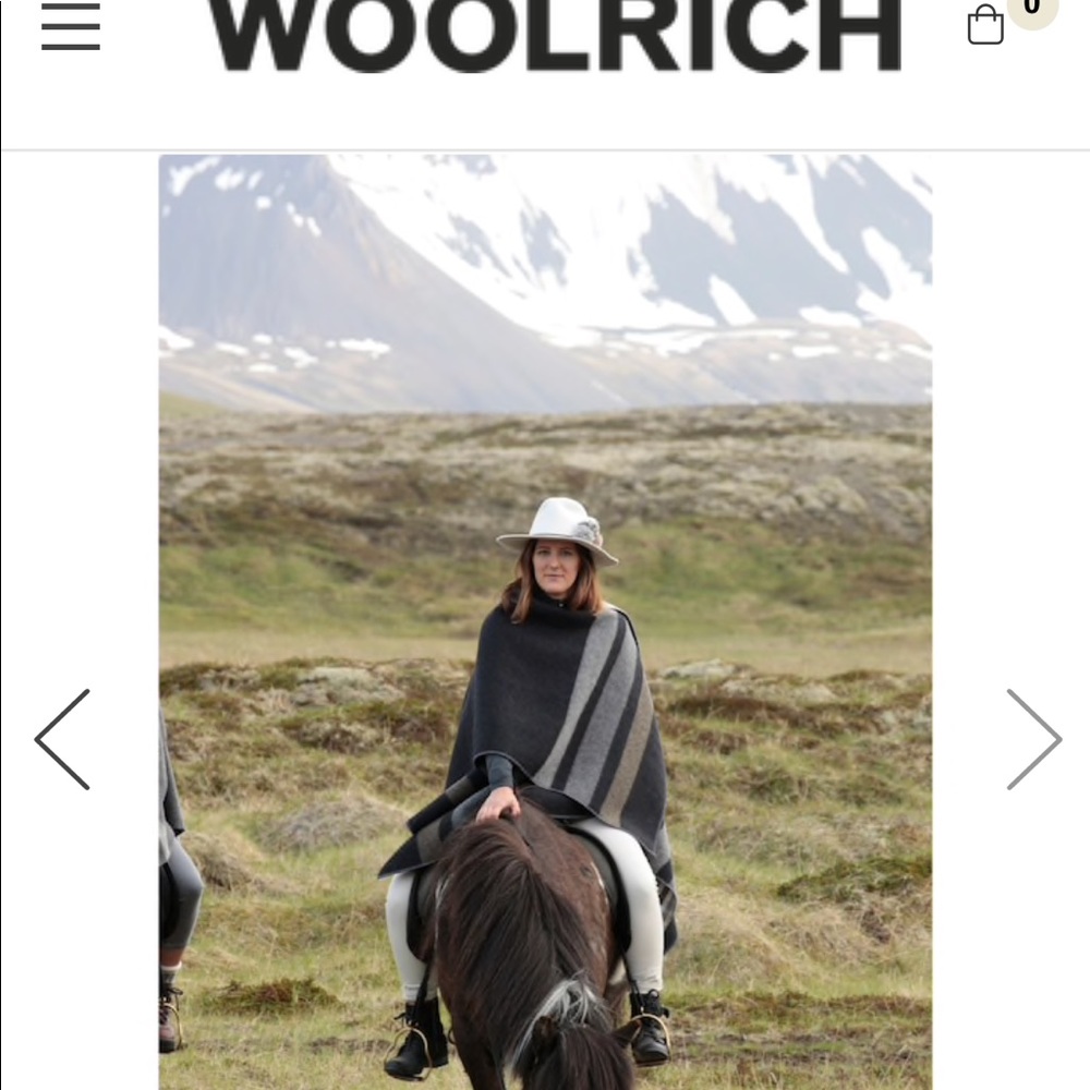 Woolrich Reversible blanket wrap gray and black - Picture 2 of 4